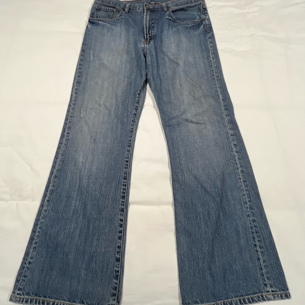 Banana Republic Blue Flare Wide Leg Jeans